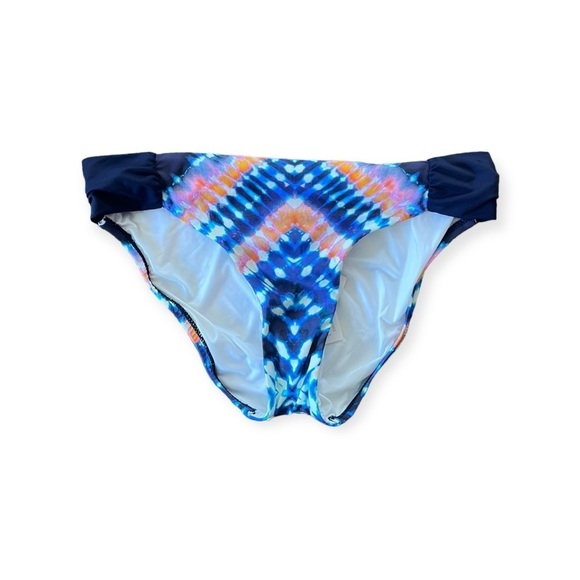 TRINA TURK swim bikini bottom only size 8 medium new summer pink blue - Picture 1 of 7